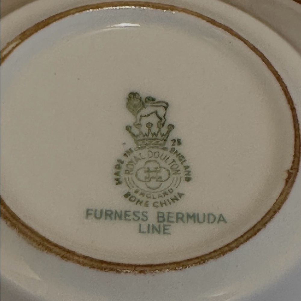 Small Floral Trinket Plate. Furness Bermuda Line. Ring Dish Vintage - Picture 2 of 2